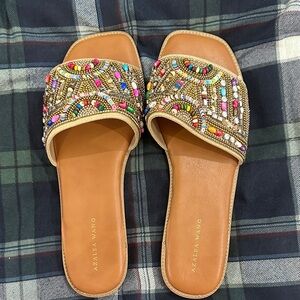 Azalea Wang Multicolor Embellished Sandals